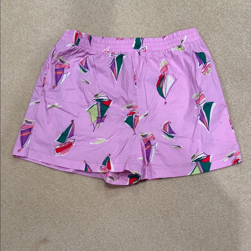 Colorful Sailboat Print Shorts